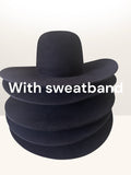 Hat Bodies with sweatband - 100% fur 200 gms - Black