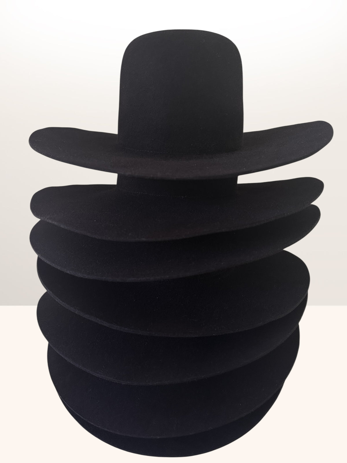 Hat Bodies with sweatband - 100% fur 220 gms - Black