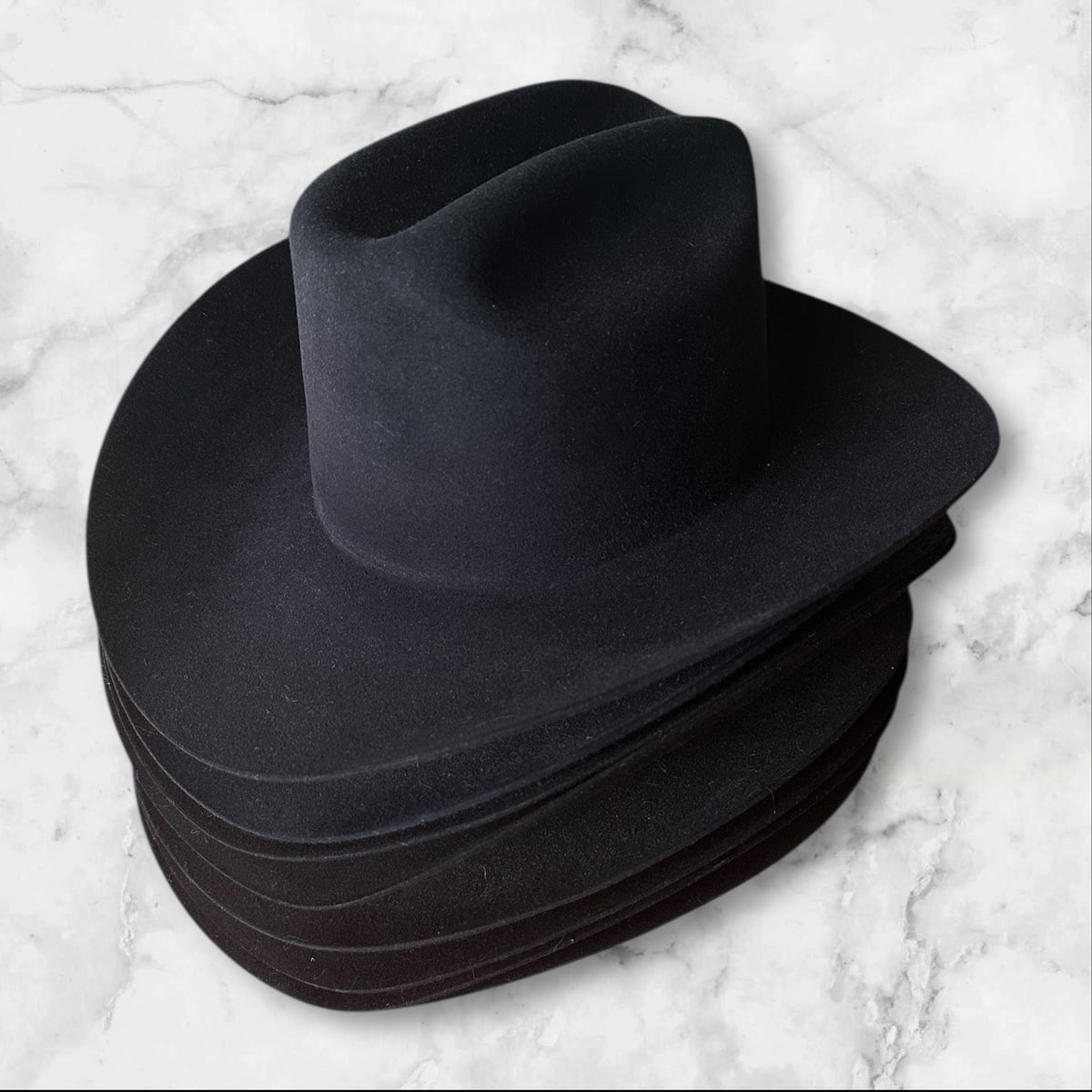 Preblocked Hat Bodies WITHOUT sweatband - 100% second quality fur felt - 220 gms - Black