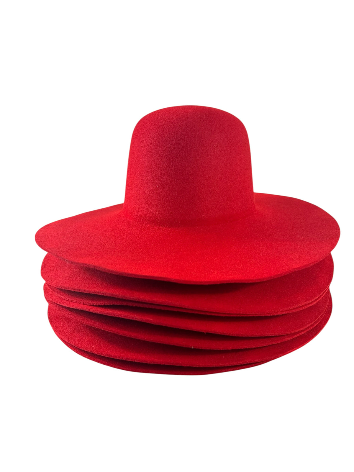 Hat Bodies 100% fur 220 gms - Red - Preblocked