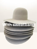 Hat Bodies with sweatband - 100% second quality fur felt - 220 gms - Bone
