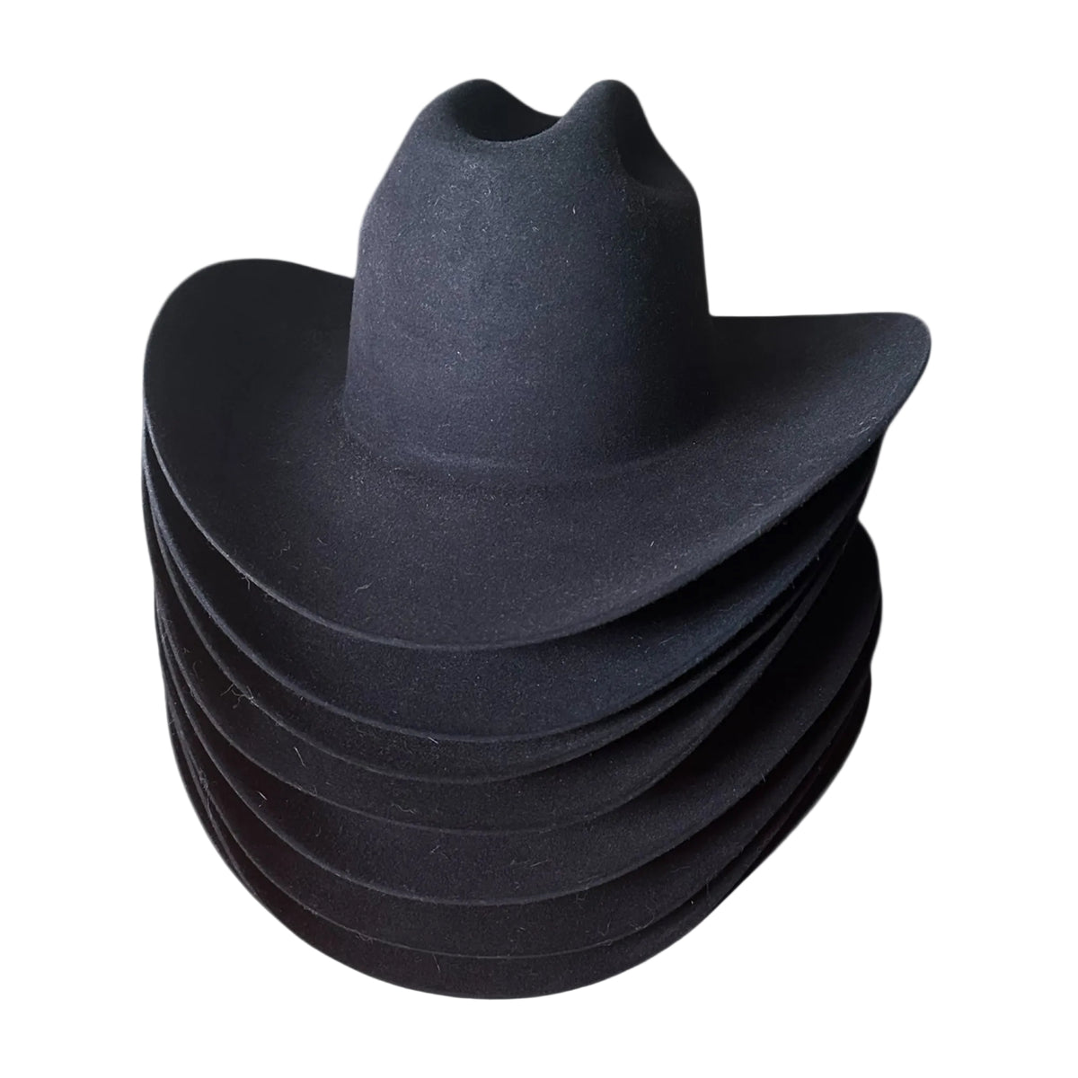 Preblocked Hat Bodies WITHOUT sweatband - 100% second quality fur felt - 220 gms - Black