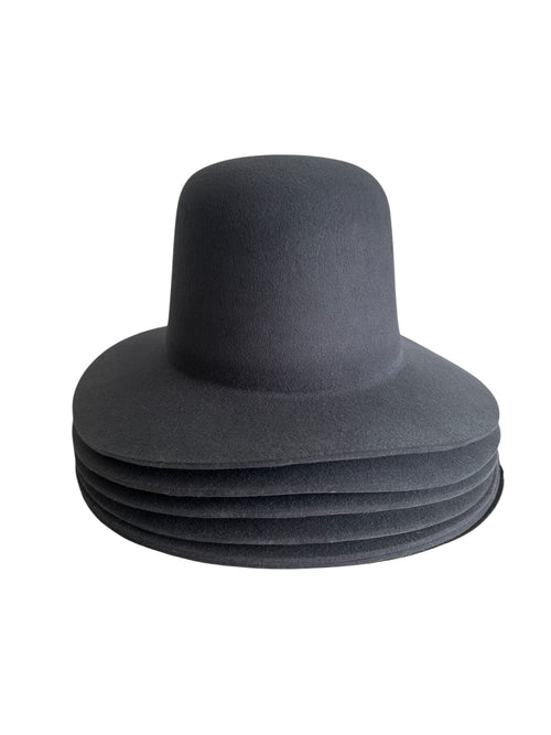 Hat Bodies 100% fur 200 gms - Preblocked - Dark Gray
