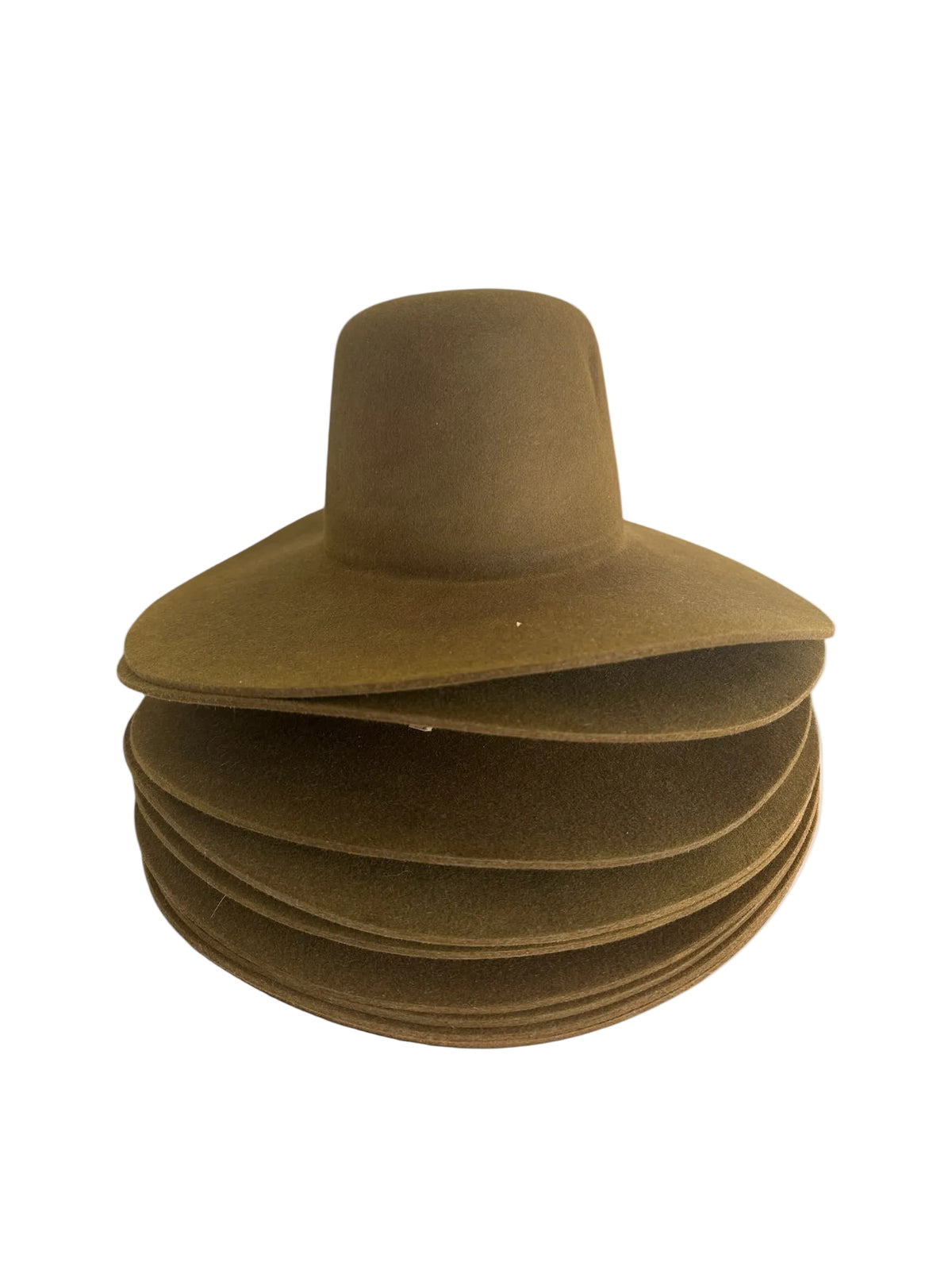 Hat Bodies 100% fur 220 gms - Dark Olive Green - Preblocked M/L