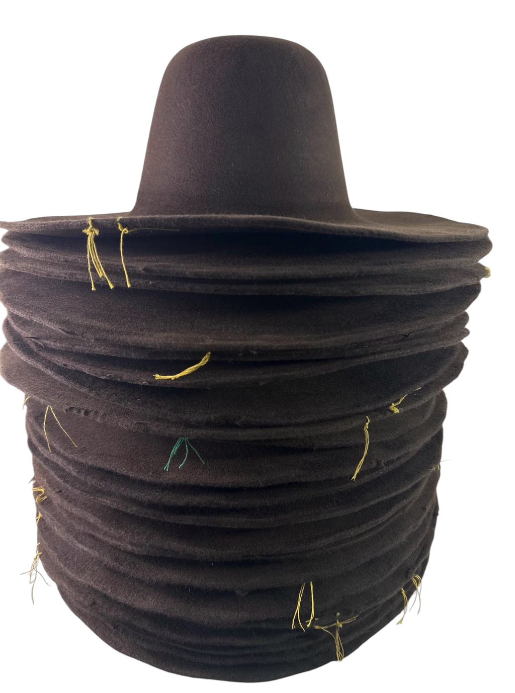 Hat bodies 100% second quality rabbit fur felt - 220 grms - Chocolate