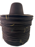 Hat bodies 100% second quality rabbit fur felt - 220 grms - Chocolate